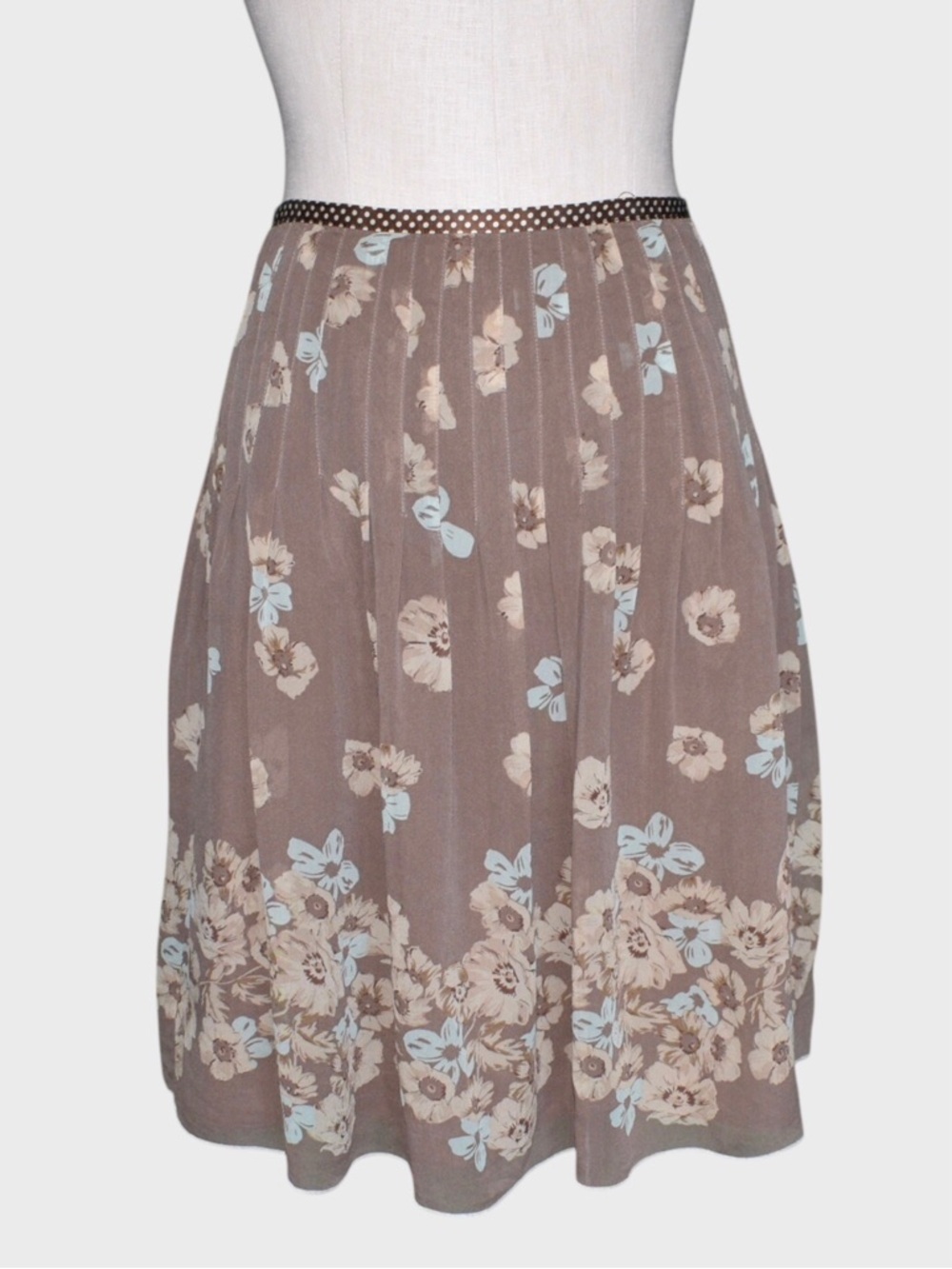 The Limited Silk‎ Floral Pleated A Line Skirt